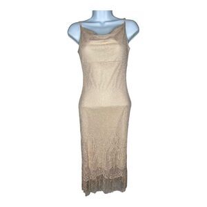 Gossip Clothing Dress Womens Size Small Vintage Crochet Y2K Fairy Fringe 90s USA